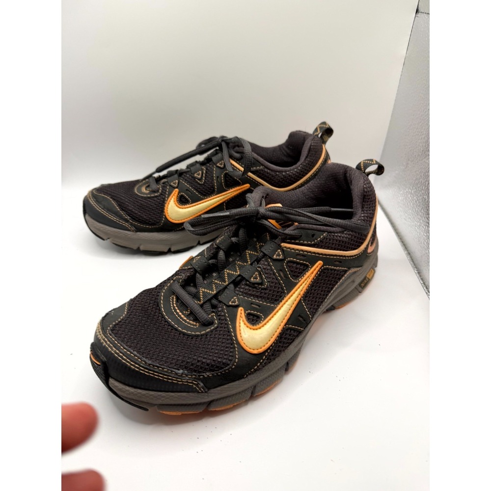 Nike‎ Air Alvord 9 443847-002 Womens 8 Sneakers Black Orange Trail Running Shoes